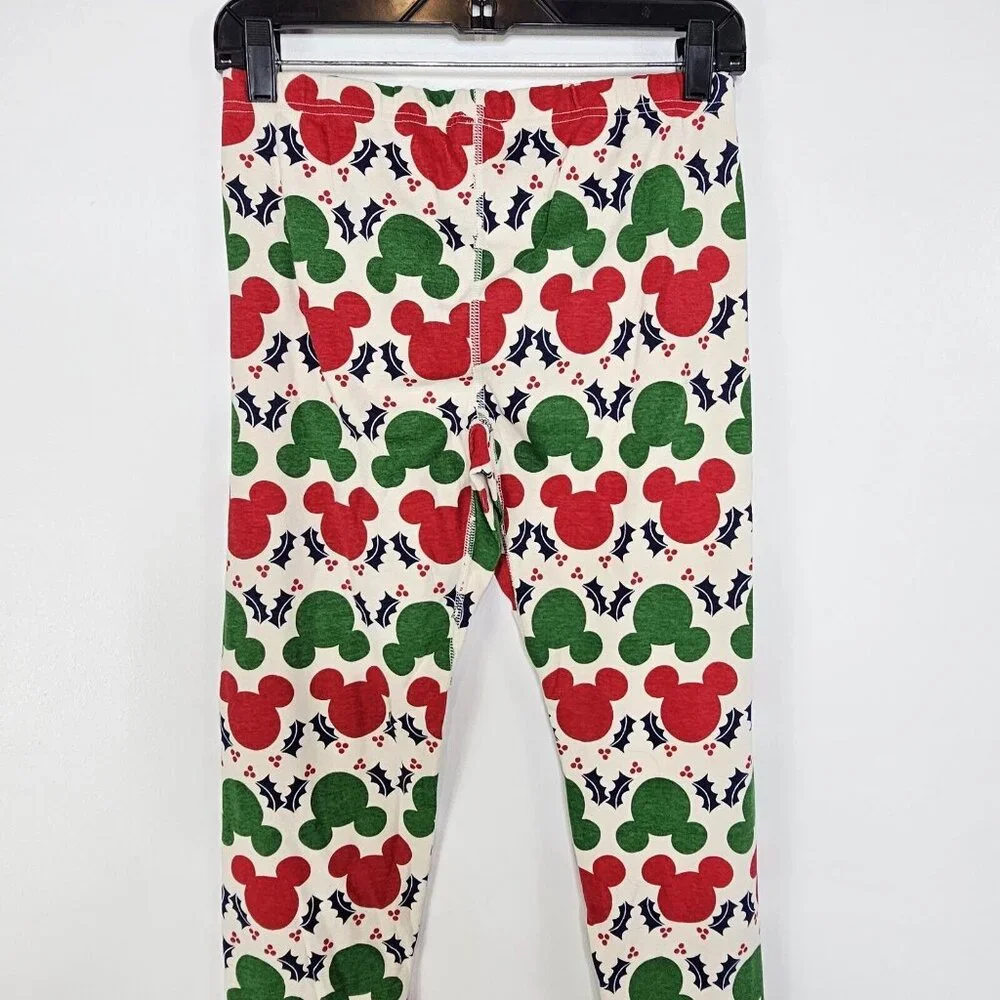 Hanna Andersson Girls Disney Christmas PJ Leggings Small Bottoms Organic Cotton